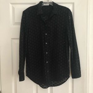 EQUIPMENT cotton eyelet new button up shirt